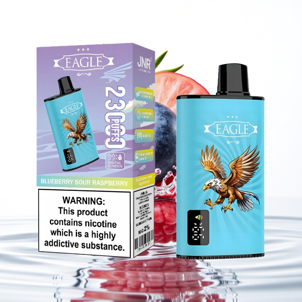 JNR EAGLE Smart 23000 Nikotiin 2 Mustikas-Hapukas Vaarikas Digitaalekraan 750mAh