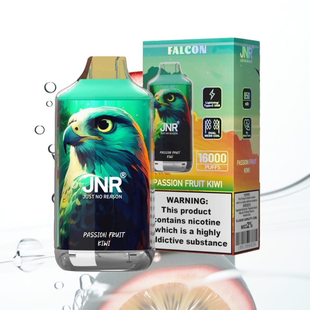 JNR Falcon 16000 Puffs Kirsi-kiivi 850mAh 22ml Tüüp-C