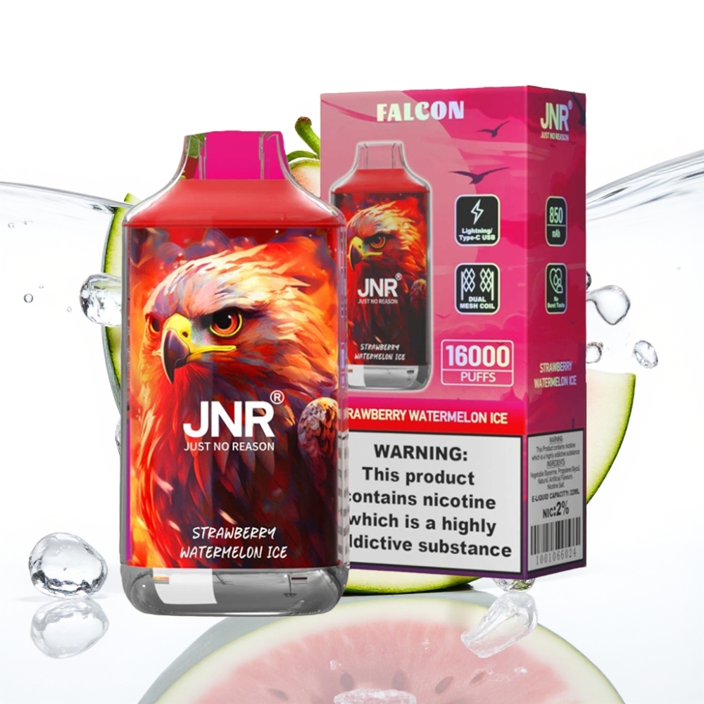 JNR Falcon 16000 Puffs Maasika-Arbuusi Jää 850mAh Dual Mesh