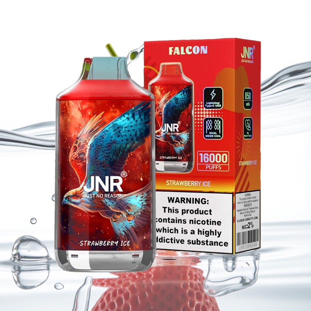 JNR Falcon 16000 Puffs Maasikajää  Tüüp C Laadimine