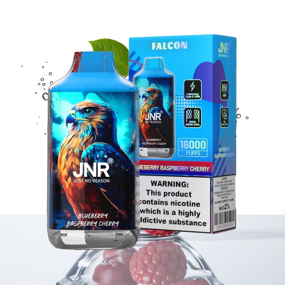 JNR Falcon 16000 Puffs Mustikas Vaarikas Kirsid 850mAh 22ml