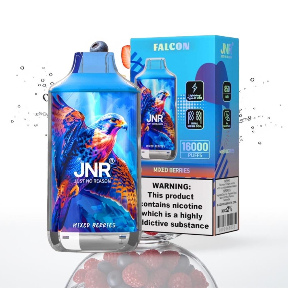 JNR Falcon 16000 Puffs Segamari ja Falcon 850mAh 22ml Dual Mesh