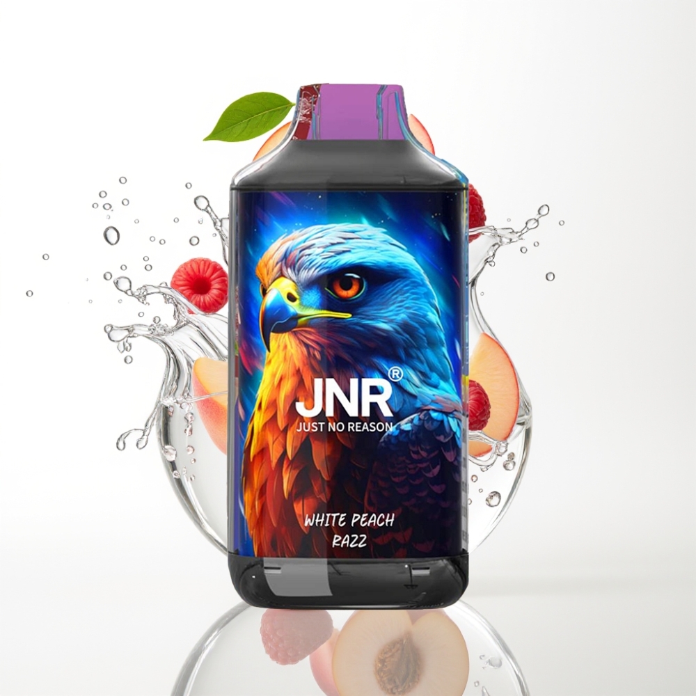 JNR Falcon 16000 Puffs Valge Virsik-Razz 850mAh 22ml