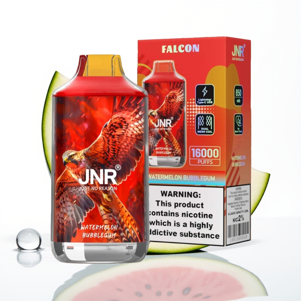 JNR Falcon 16000 Puffs Vesimelonipahkel (850mAh 22ml Dual Mesh)