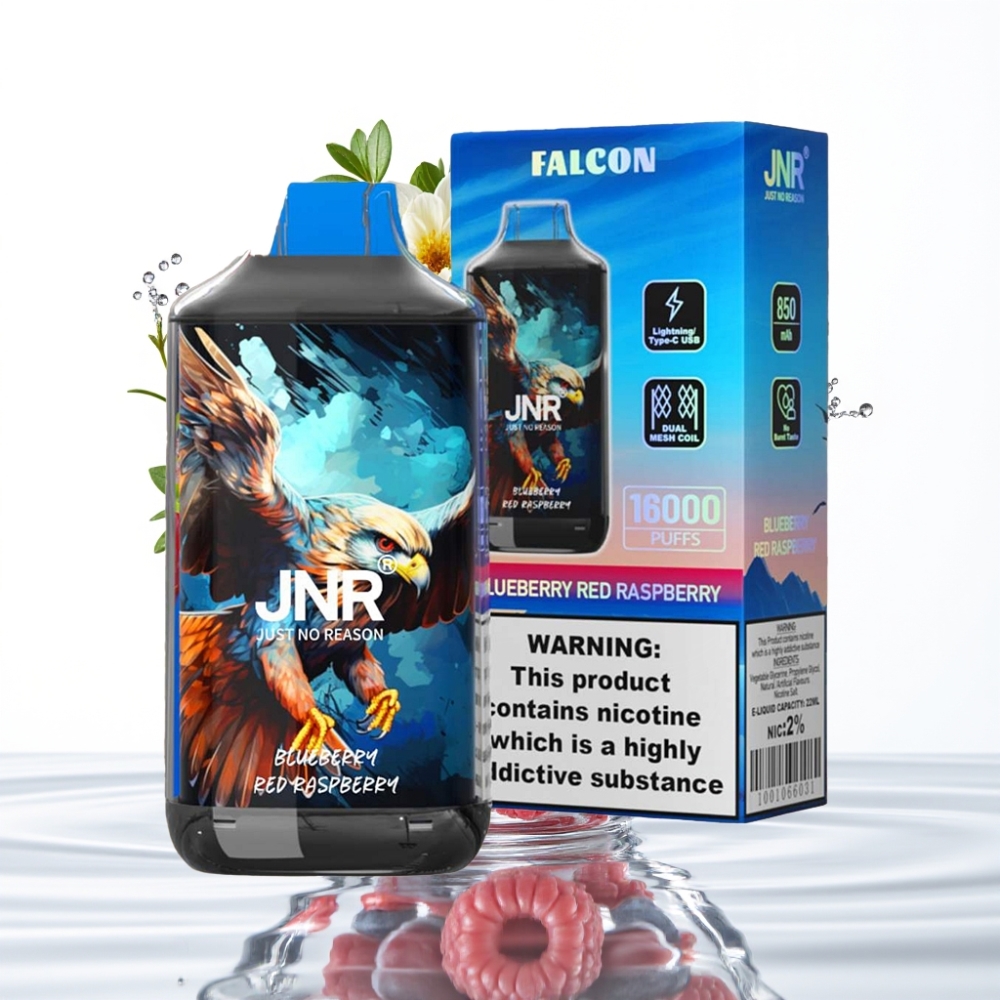 JNR Falcon 16000 Söögid Mustikas Punane Vaarikas 850mAh 22ml