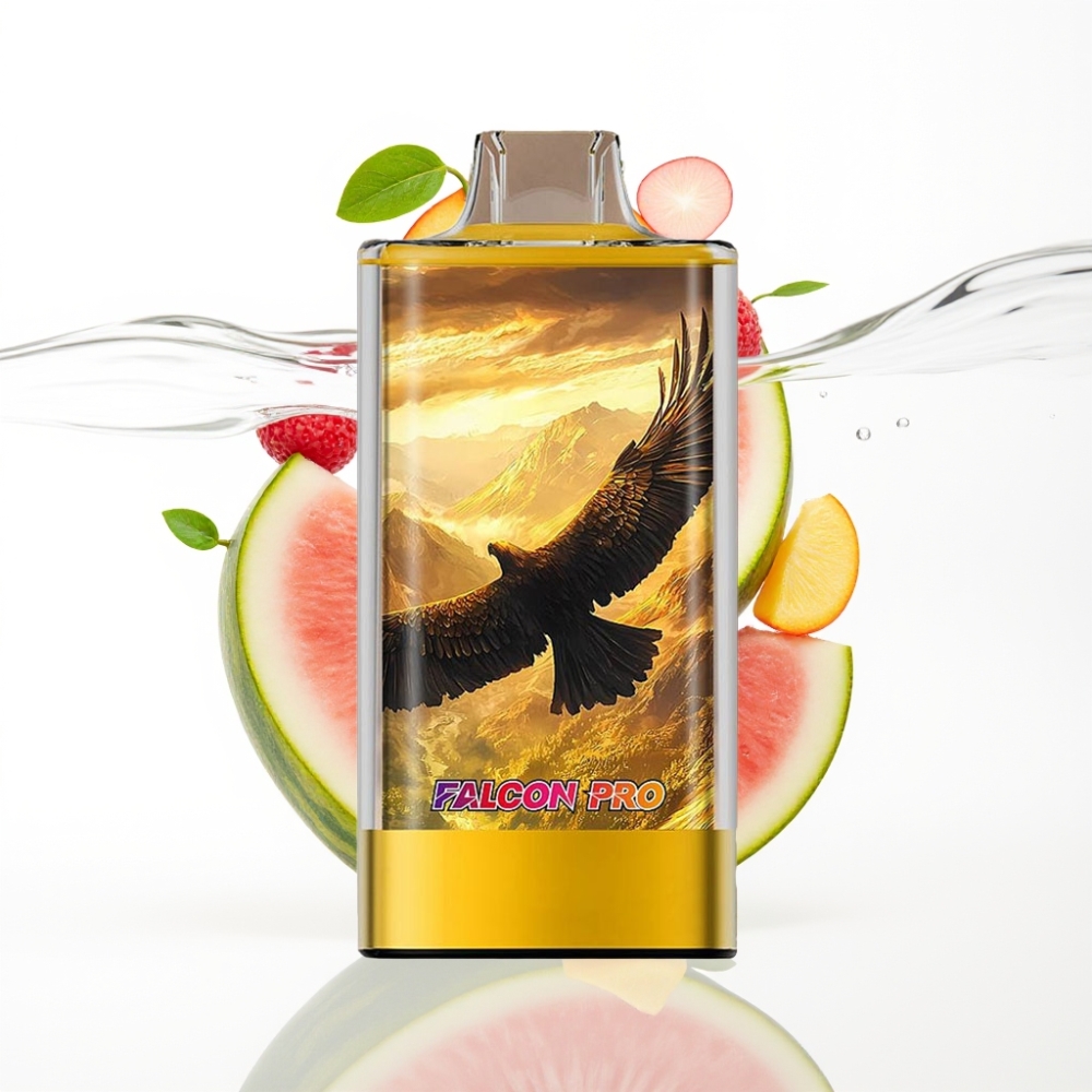 JNR Falcon Pro 28000 Ühekordne Vape 30ml 28000 Tõmmet 5 Nikotiini Virsik-Mango-Arbuus