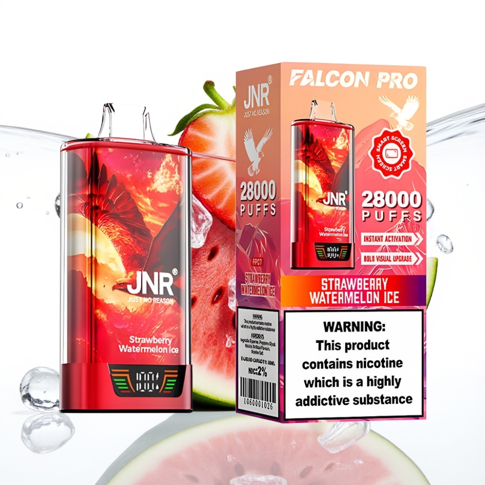 JNR Falcon Pro 28000 Ühekordne Veip – Maasikas-Arbuusi Jää (30ml 950mAh 28000 Tõmmet)