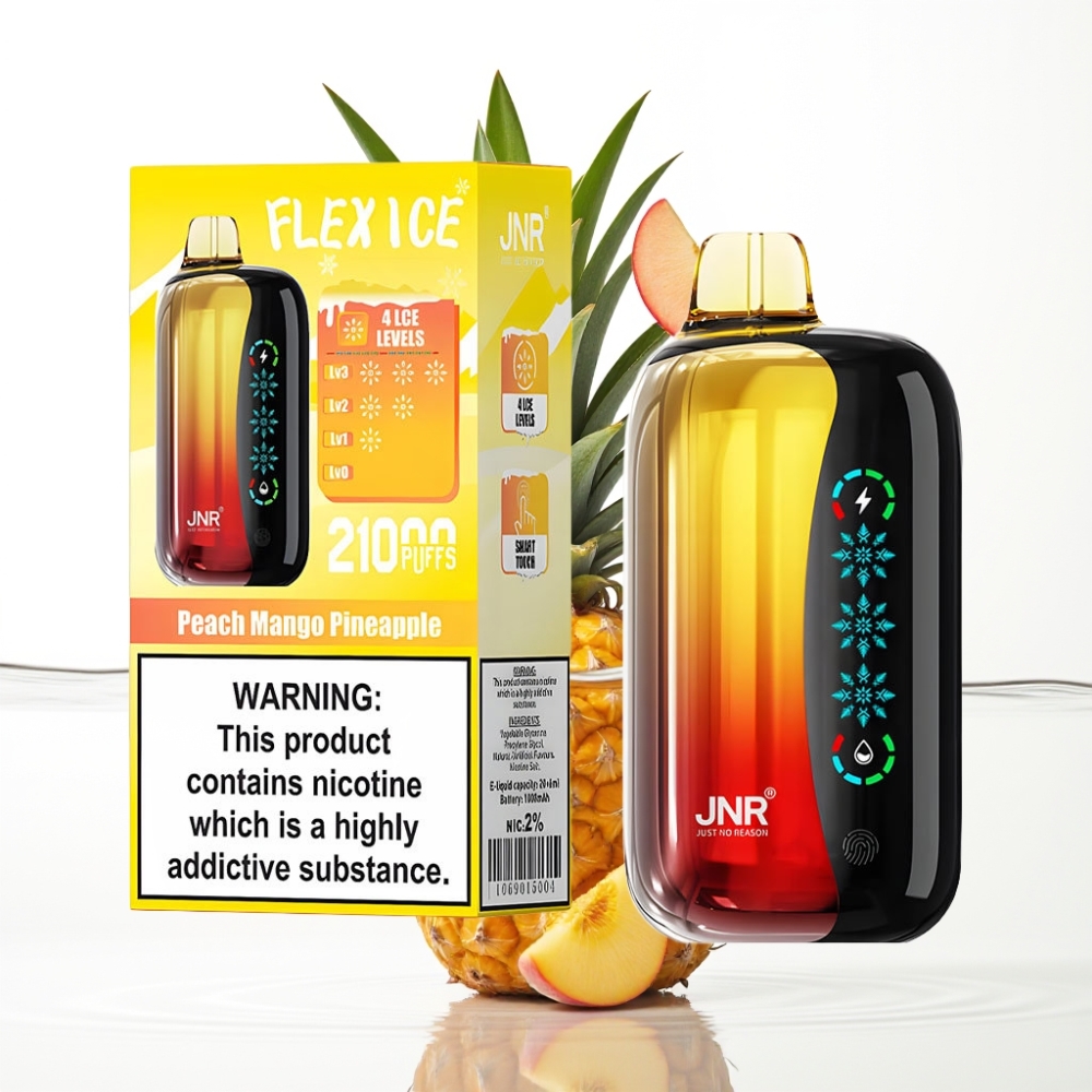 JNR Flex Ice 21000 Puhangit (Virsi-Mango-Ananass) Jääreguleeritav 26ml 12 Ohm Dual Mesh
