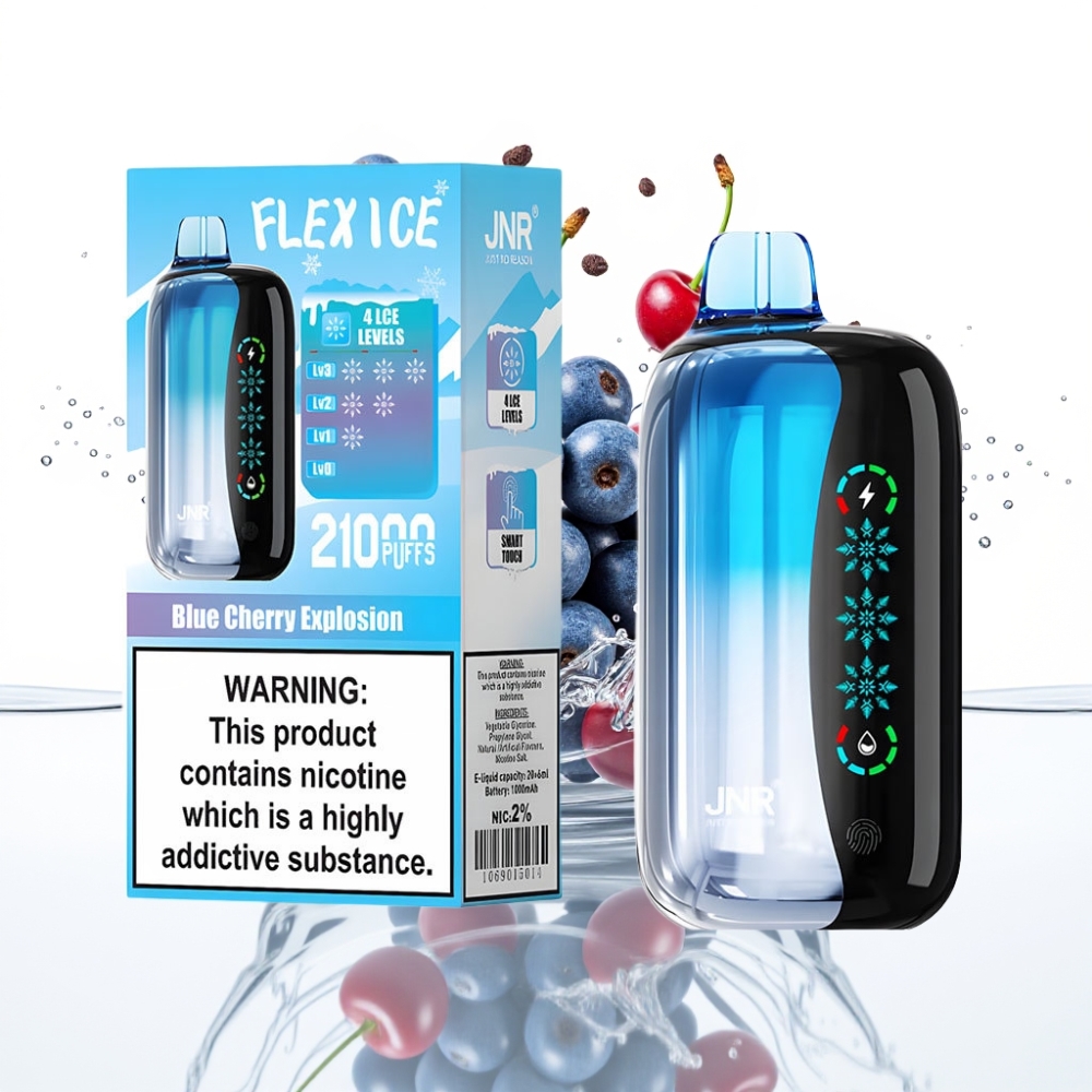 JNR Flex Ice 21000 Puhangud Sinise Kirsi Plahvatus Jäätuvus Reguleeritav 26ml