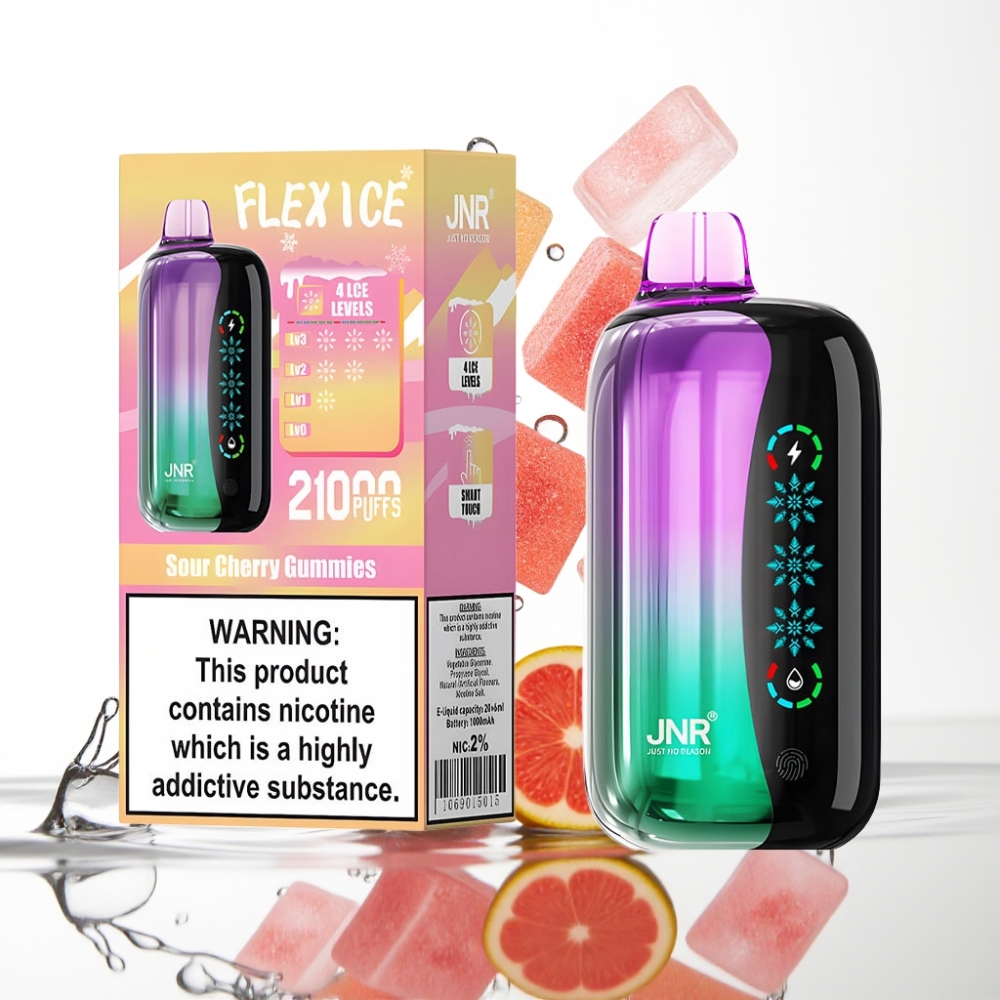 JNR Flex Ice 21000 Soolased Kirsikommud Jäise Reguleerimisega 26ml