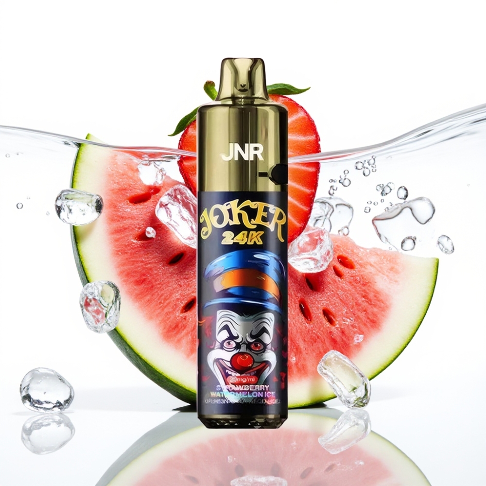 JNR Joker 24K Puffs Disposable Vape Maasika-Arbuusi Jää 2+10ml 800mAh Tüüp-C