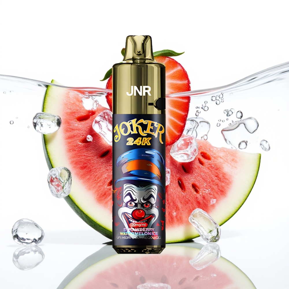 JNR Joker 24K Puffs Disposable Vape Maasika-Arbuusi Jää 2+10ml 800mAh Tüüp-C