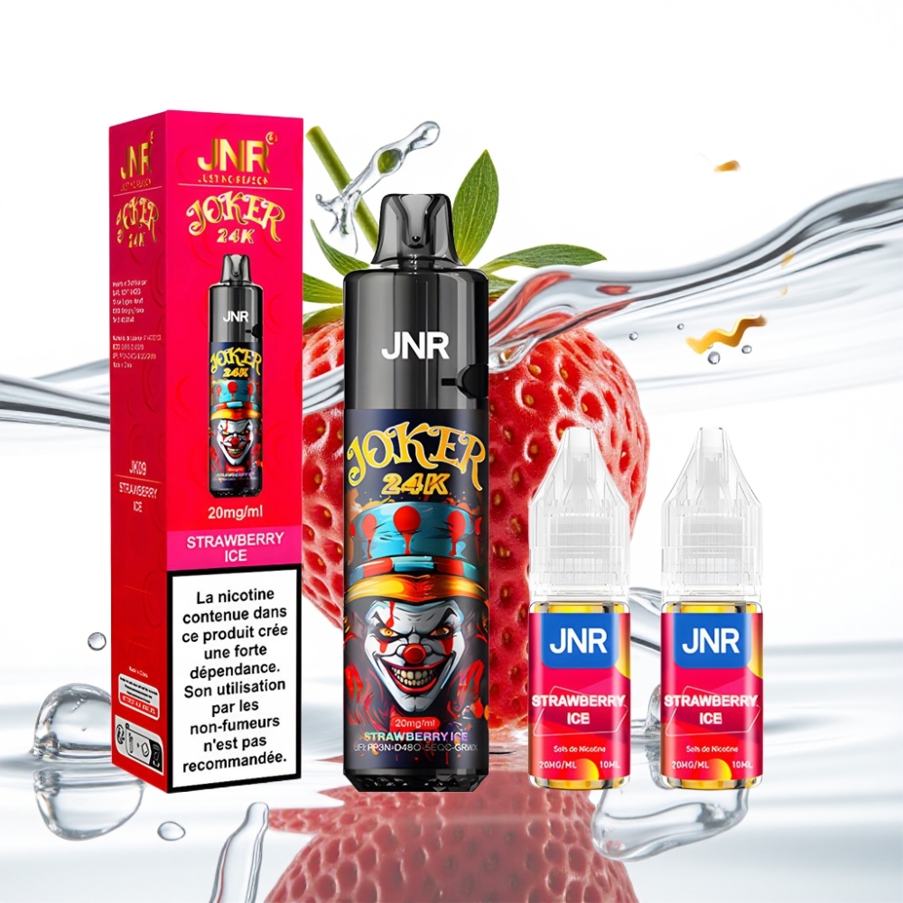 JNR Joker 24K Puffs Laaditav Aparaat Maasika-Jää 2 Nikotiini 800mAh