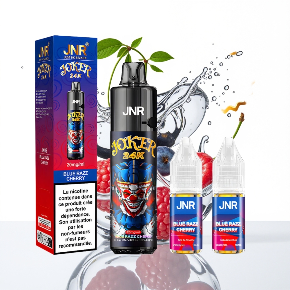JNR Joker 24K Puffs Laaditav Pod-süsteem (Sinised Vaarika-Kirsid) 24000 Puffi 2 Nikotiini