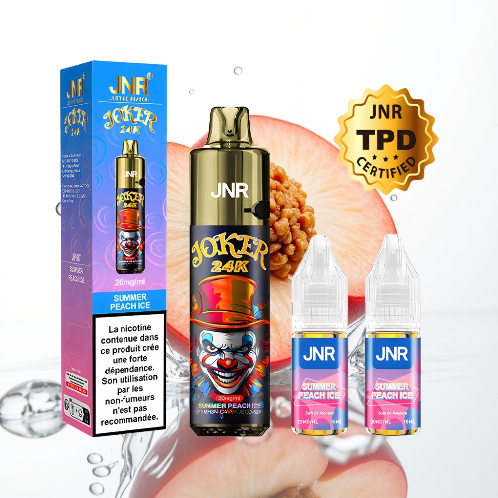 JNR Joker 24K Puffs Lahtisestav Vape Suvine Virsikujää 2 10ml 800mAh