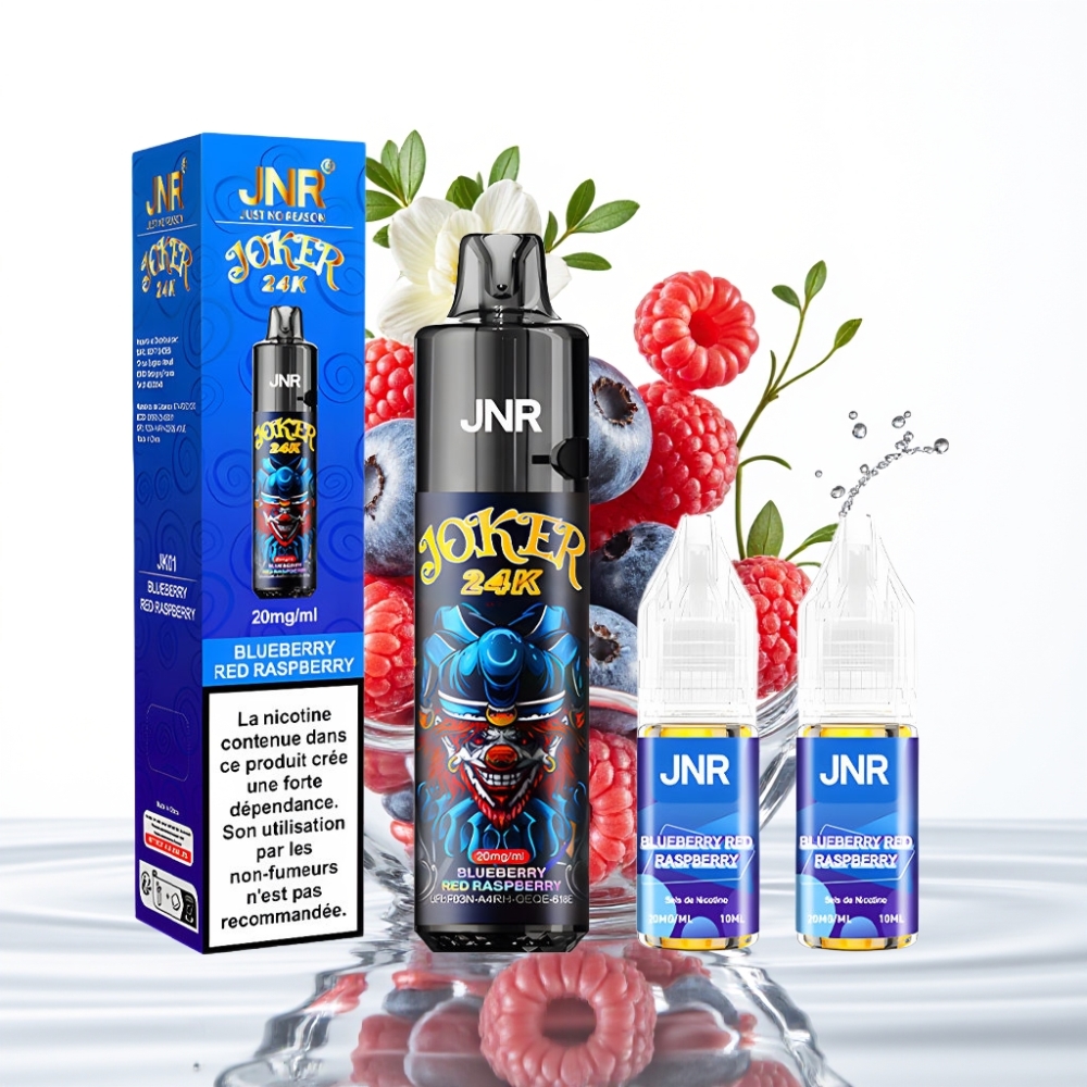 JNR Joker 24K Puffs Taastäidetav Aparaad (Mustikas-Punane Vaarikas) 800mAh