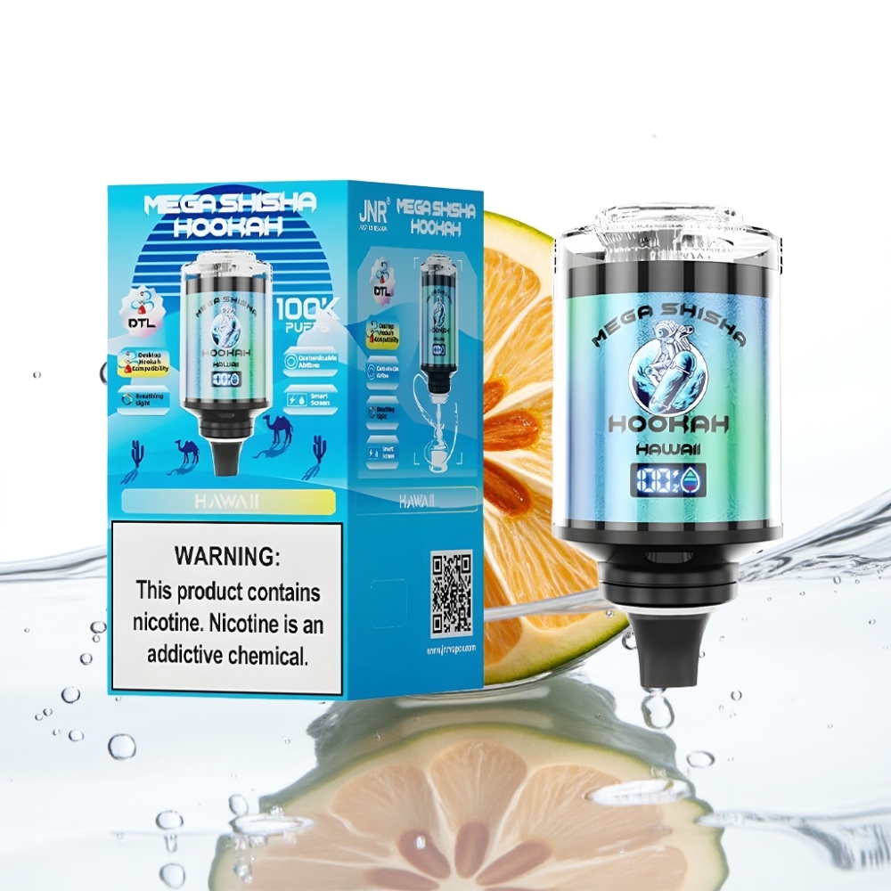 JNR Mega Shisha Hookah 100K Laualühik 2200mAh Hawaii