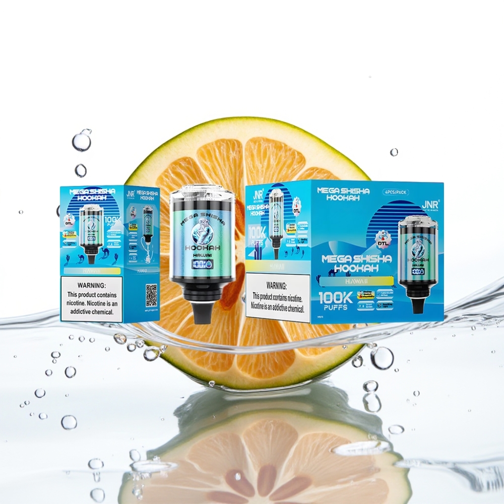 JNR Mega Shisha Hookah 100K Laualühik 2200mAh Hawaii