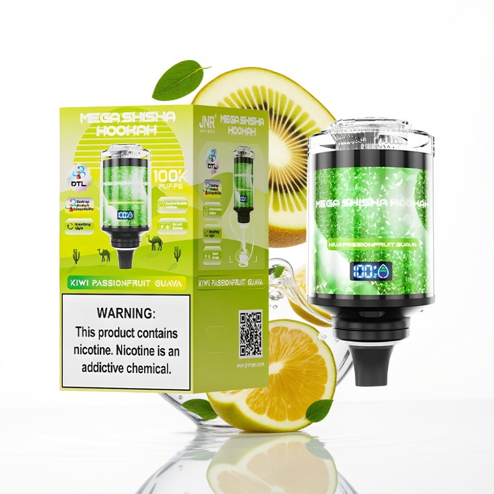 JNR Mega Shisha Hookah 100K Lauaühildus Kivi-maraku-passion