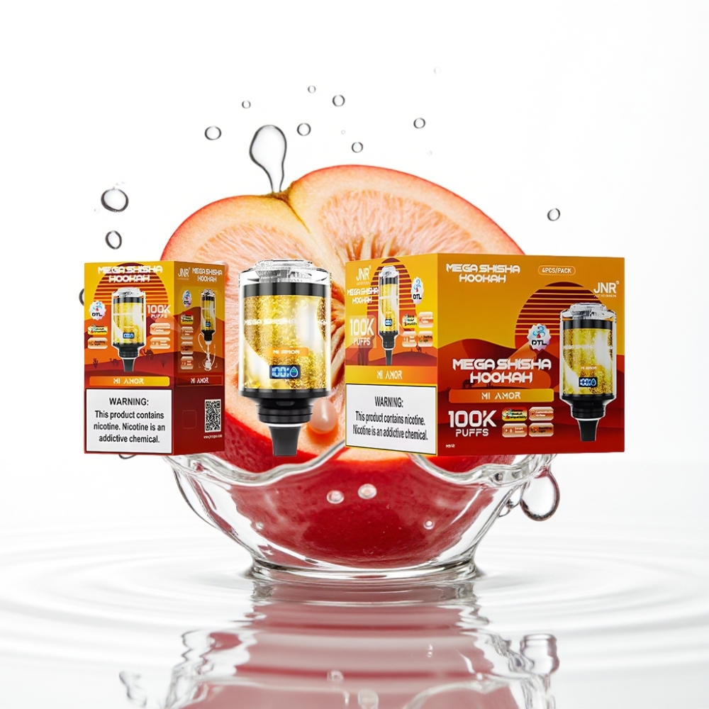 JNR Mega Shisha Hookah 100K Lauaühilduvus Mi Amor 2200mAh Type-C