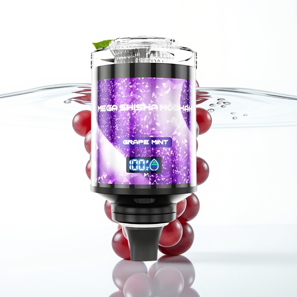 JNR Mega Shisha Hookah 100K Lauaühilduvus Viinamäe-Münt 2200mAh Tüüp-C