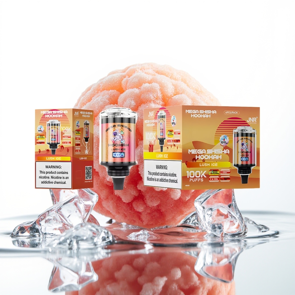 JNR Mega Shisha Hookah 100K Lauaühilus Lush Ice (Jäine Melon)