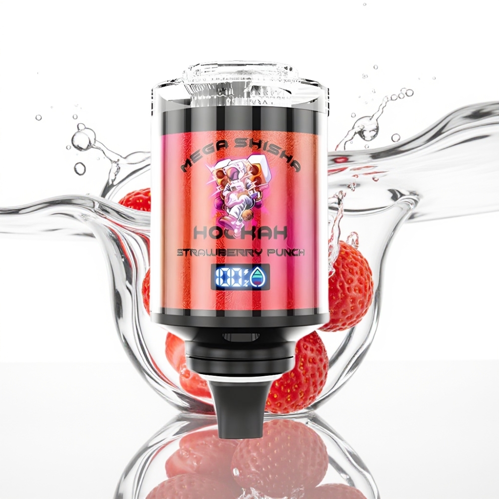 JNR Mega Shisha Hookah 100K Laudatarbes 60ml Maasikapung