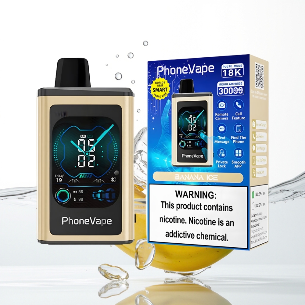 JNR PhoneVape 30000 sõnaku Disposable Vape Banaani-Jää Type-C Ekraan Rakendus