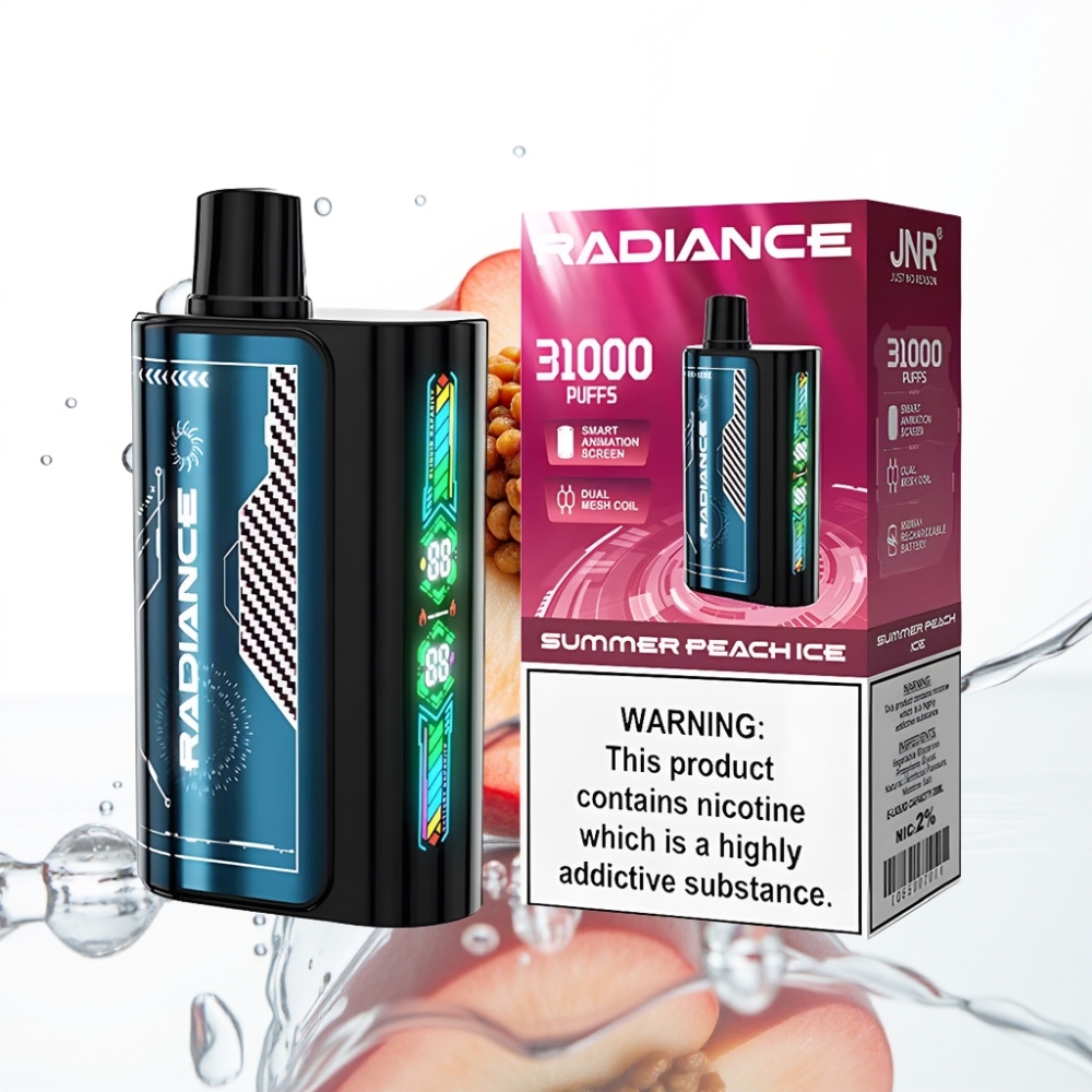 JNR Radiance 31000 Sõmud Disposable Vape SUVI VIRSIKU JÄÄ