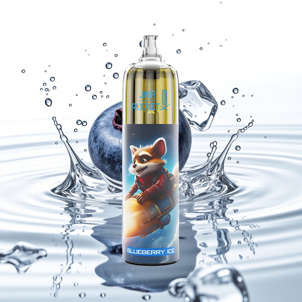 JNR Rocket-X 12400 Soods Disposabel Vape (Mustik-Jää) - Reguleeritav õhuvool 850mAh Type-C
