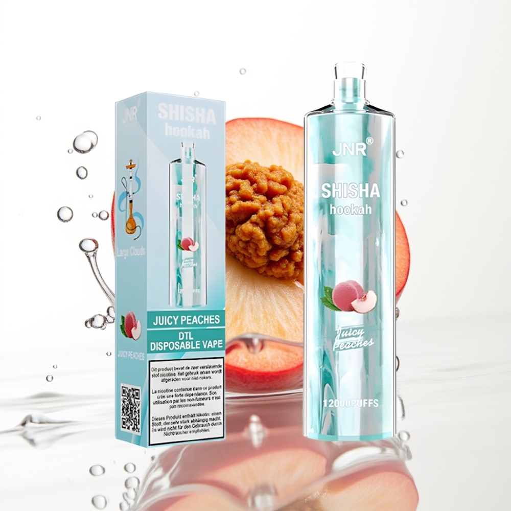 JNR Shisha Hookah 12000 Lööki Mahlased Virsikud 750mAh Type-C