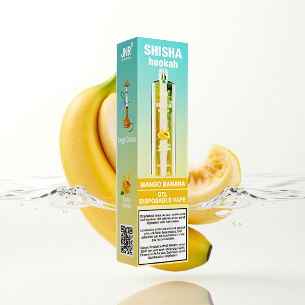 JNR Shisha Hookah 12000 Puffs Mango-Banaan (750mAh 24ml)