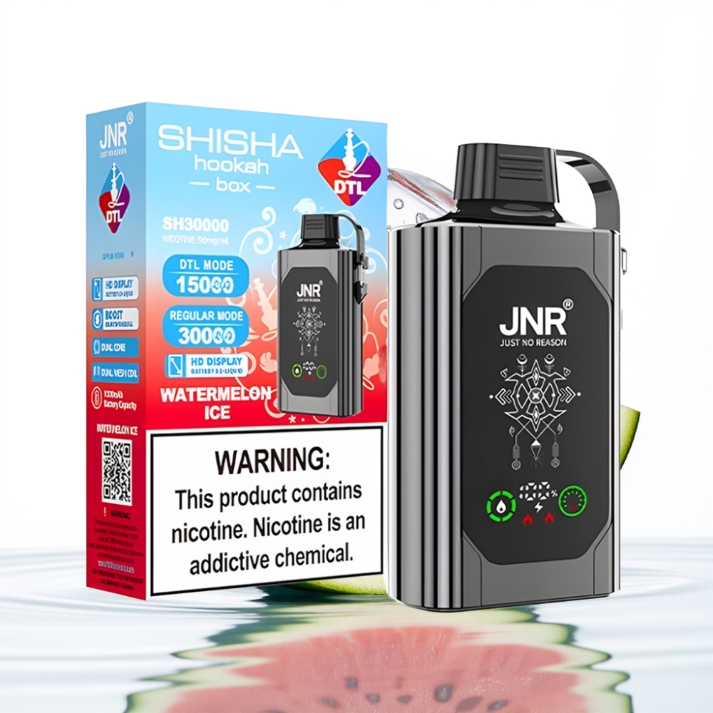 JNR Shisha Hookah Box 20500 Puffs Dual Mesh Vesinikumel Jää 25ml