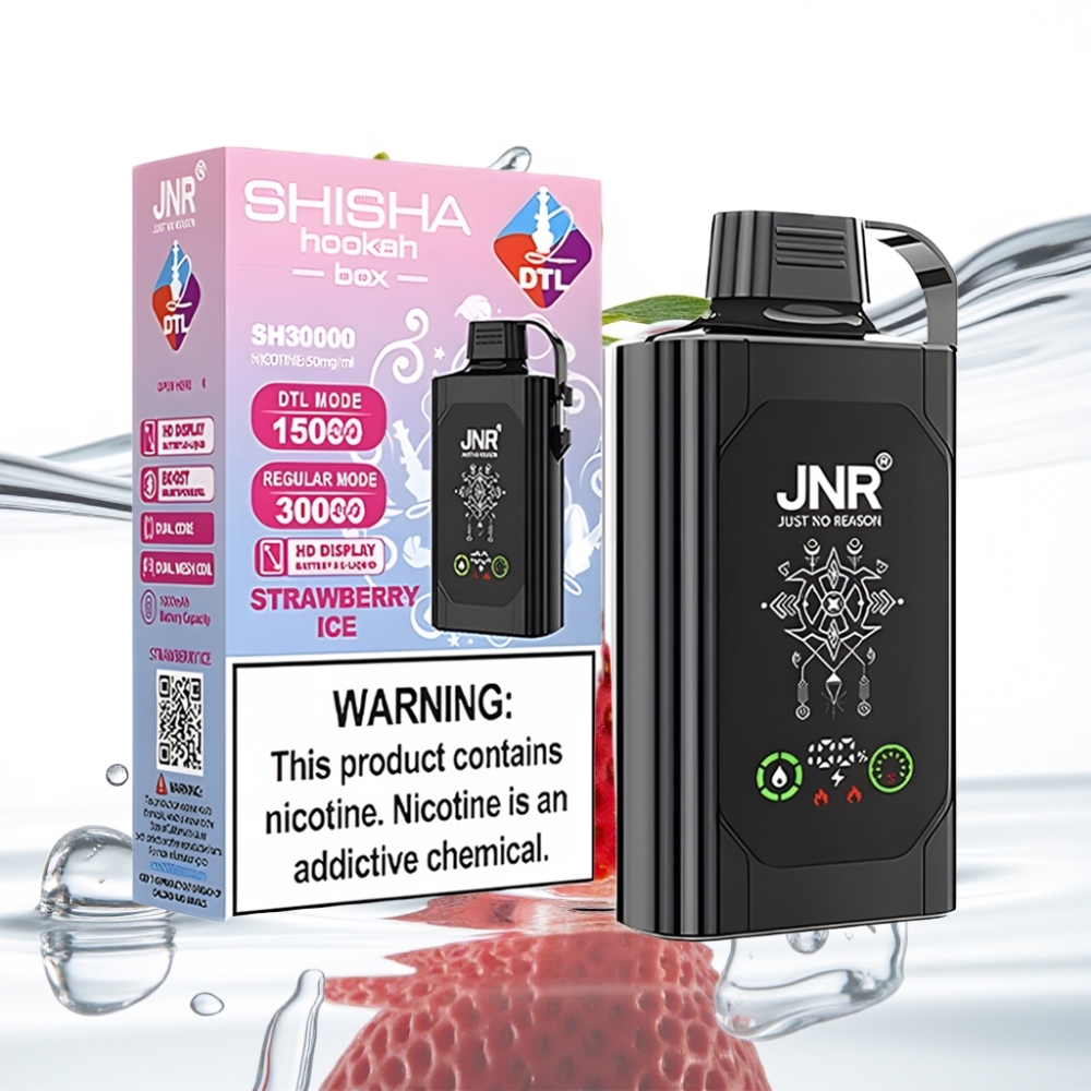 JNR Shisha Hookah Box 20500 Puffs HD Ekraaniga Maasik-Jää