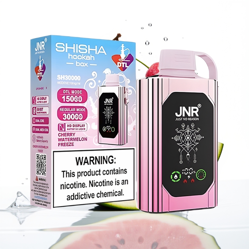 JNR Shisha Hookah Box 20500 Sõõmud HD Ekraan 25ml Kirsi-Arbuus