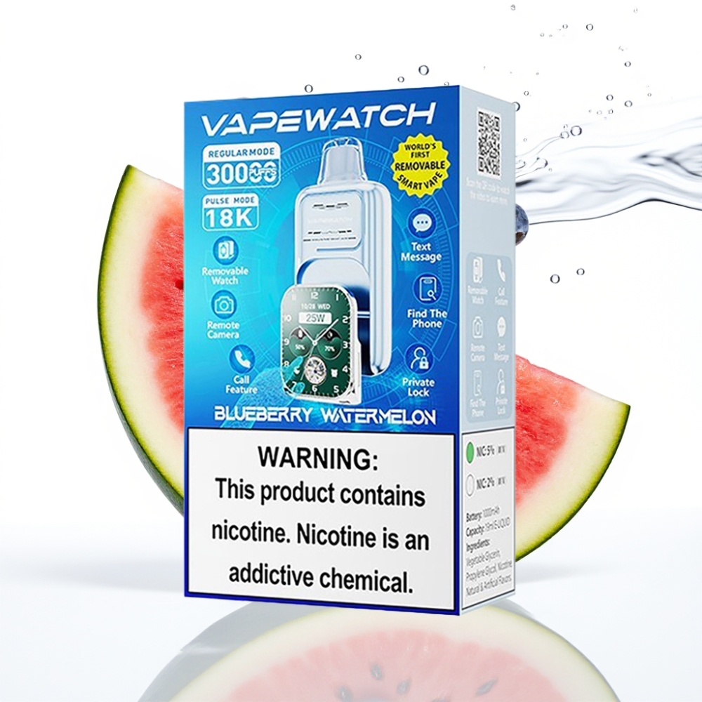 JNR VapeWatch 30000 Sõnge Mustik-Arbuus Dual Mesh Type-C