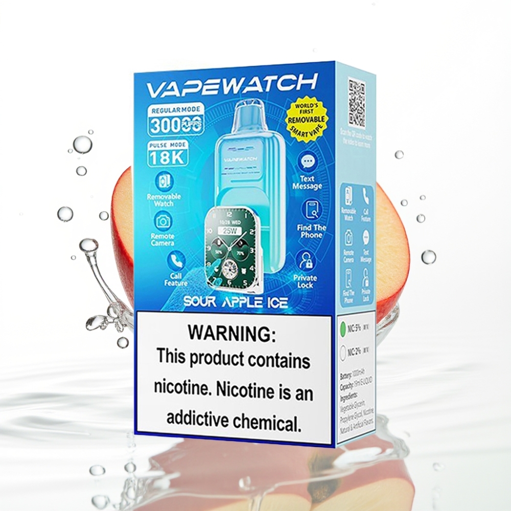 JNR VapeWatch 30000 Tiksu Hapukoheline Jäätumine 1000mAh 19mL Dual Mesh