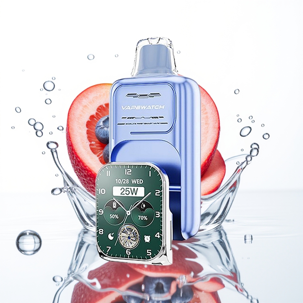 JNR VapeWatch 30000 Tõmmet Sinine Razz Jää 19mL 1000mAh