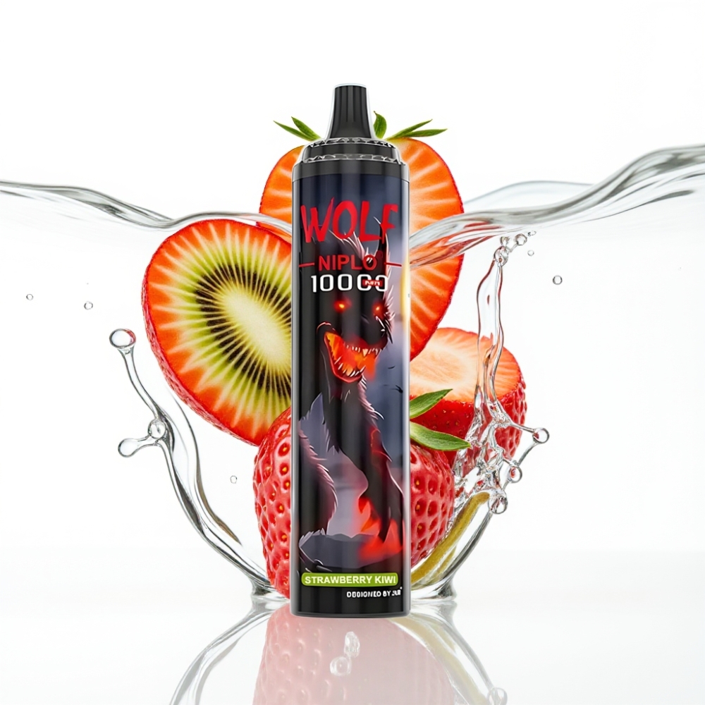 JNR Wolf Niplo 10000 Puffs Maasik-Kiivi Mesh 10 Ohm 20ml