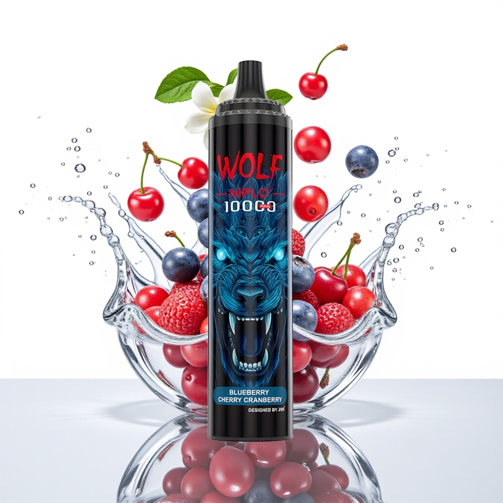 JNR Wolf Niplo 10000 Puffs Mustika-Ploom-Kukermari Mesh 10 Ohm