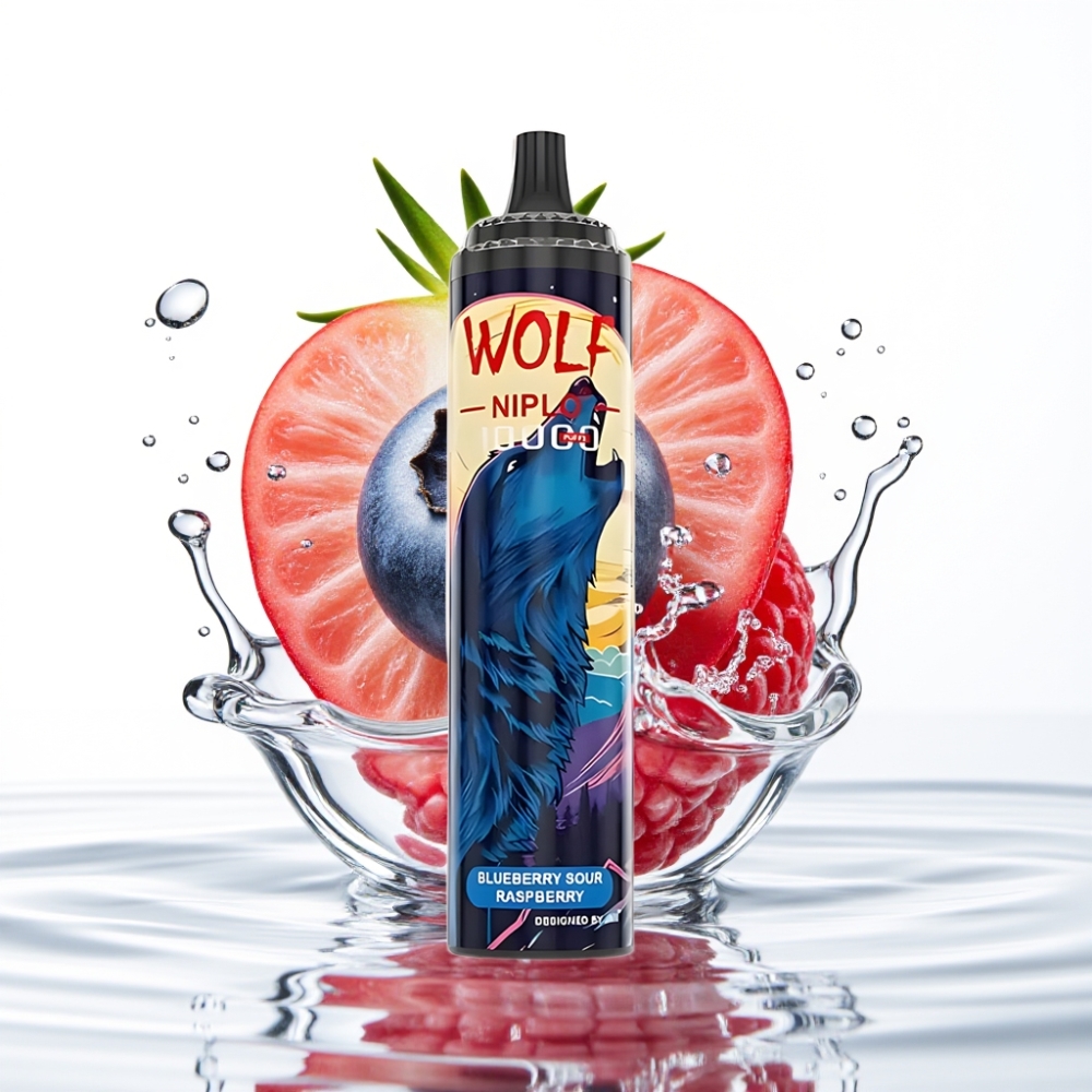 JNR Wolf Niplo 10000 Puffs Mustikas-Hapukarva Mesh 20ml