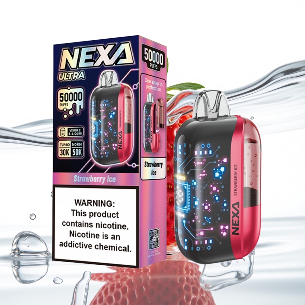 NEXA Ultra 50K Ühekordne Vape Maasika-Jää 20ml 800mAh