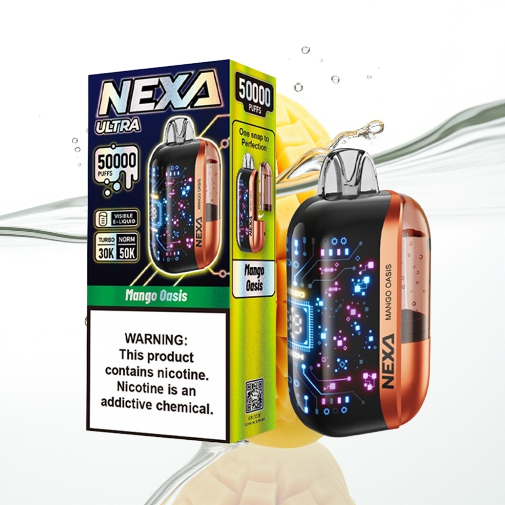 NEXA Ultra 50K Ühekordne Vape Mangorahu 50K Puffs 5 Nikotiini 20ml
