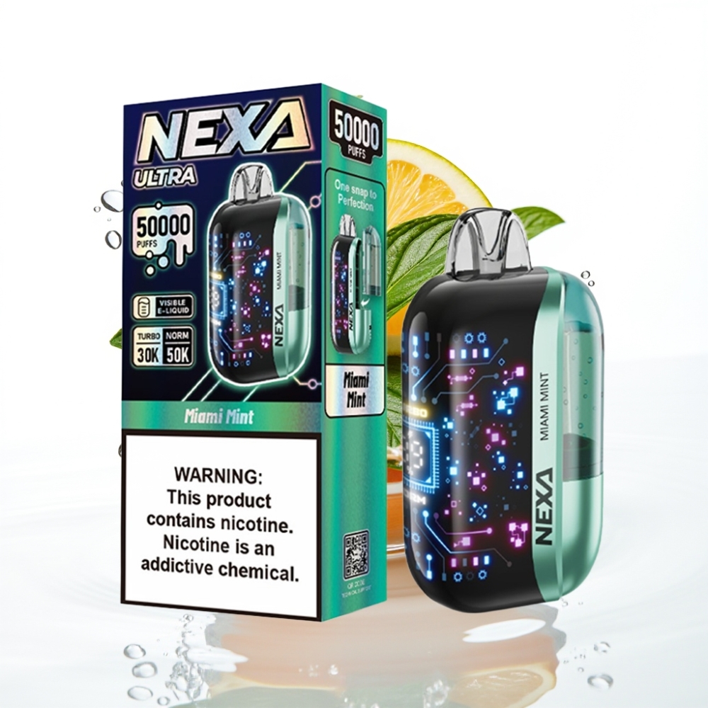 NEXA Ultra 50K Ühekordne Vape Miami Münt 20ml 800mAh 5 Nikotiini