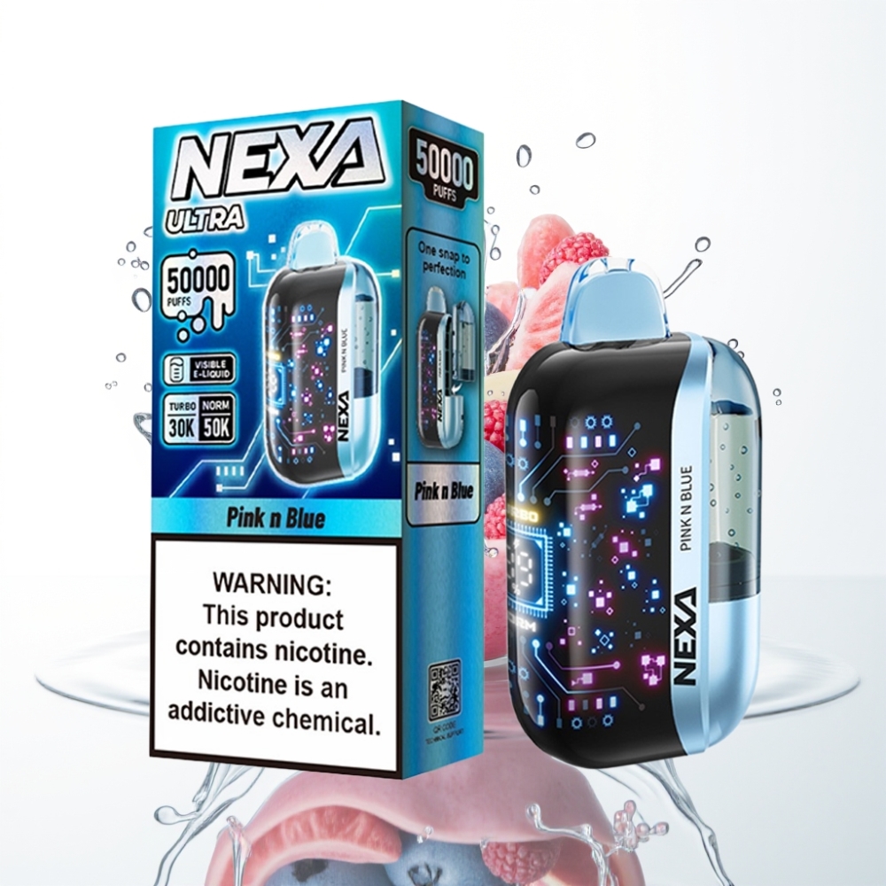 NEXA Ultra 50K Ühekordne Vape Roosa ja Sinine 20ml 5 Nikotiini