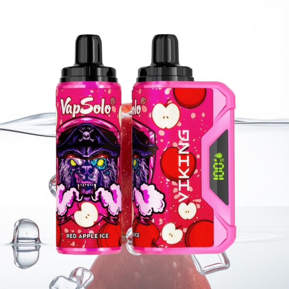 VapSolo VIKING 12000 Puffs E-vedelik 22ml Punane Õun Jää