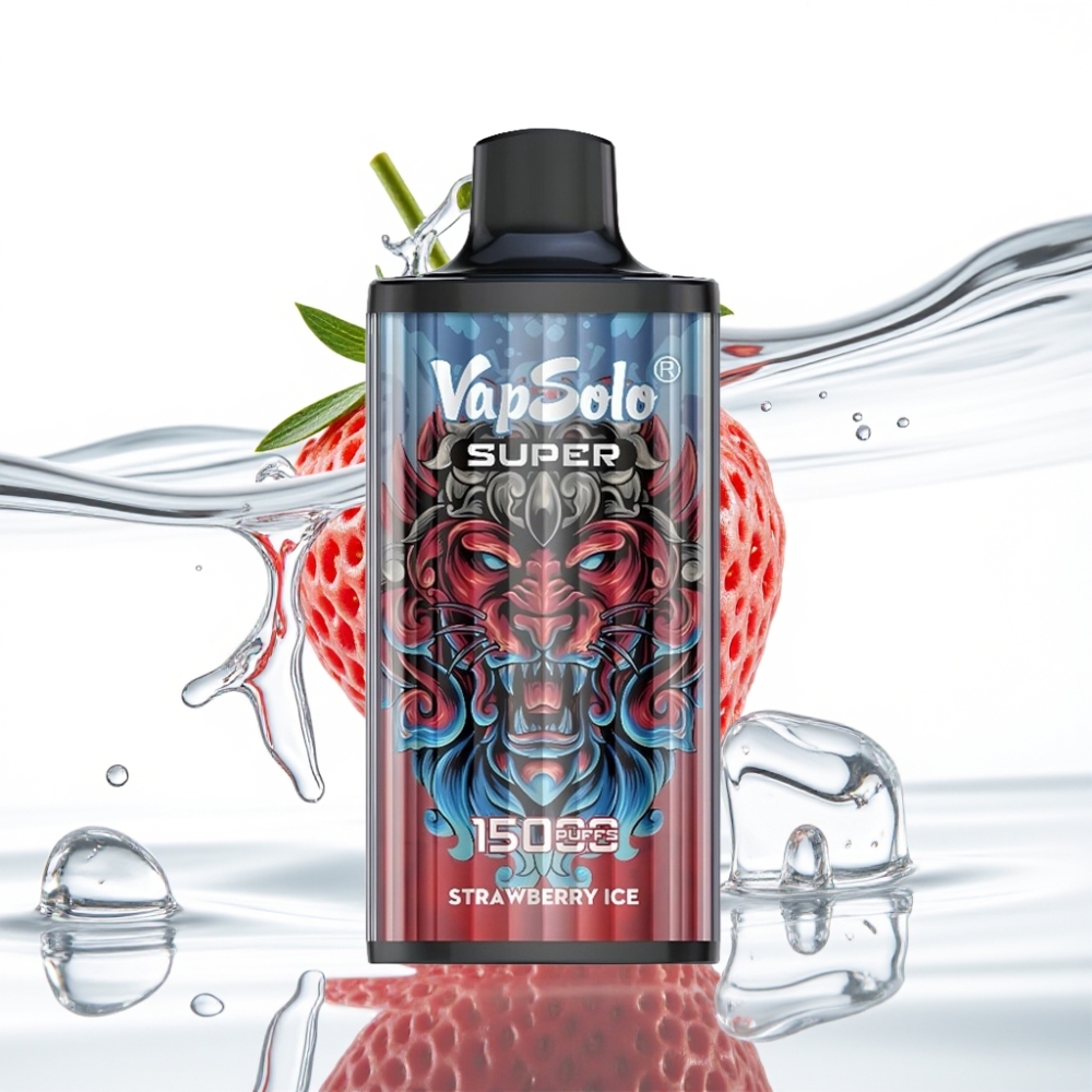 Vapsolo Super 15000 Puffs Maasikajää 40ml 850mah