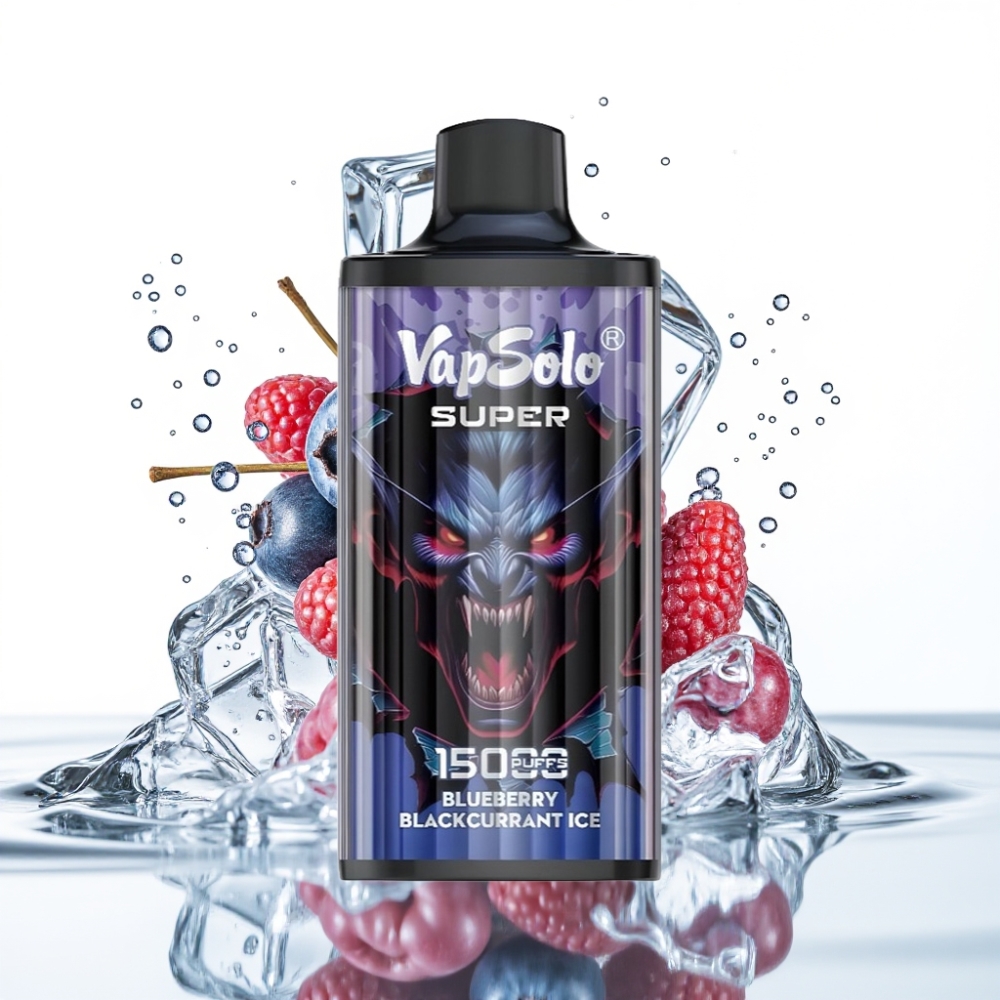 Vapsolo Super 15000 Puffs Mustika-Jõhvikas Jää 40ml 850mAh