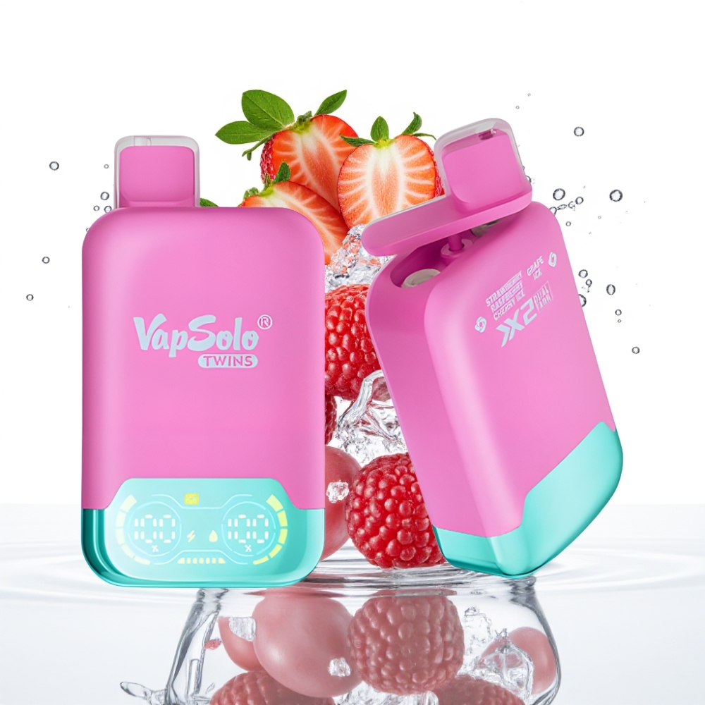 Vapsolo Twins 20000 Puffs Maasika-Vaarik-Kirsilumi  Viinamagilumi