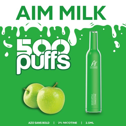 Aivono AIM MILK 500 hapu õun 4P4L267 - Aivono Puffs